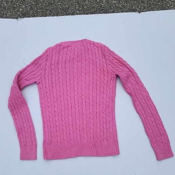 Lilly Pulitzer Pink Crew Neck Cable Knit Sweater - Picture 10 of 12